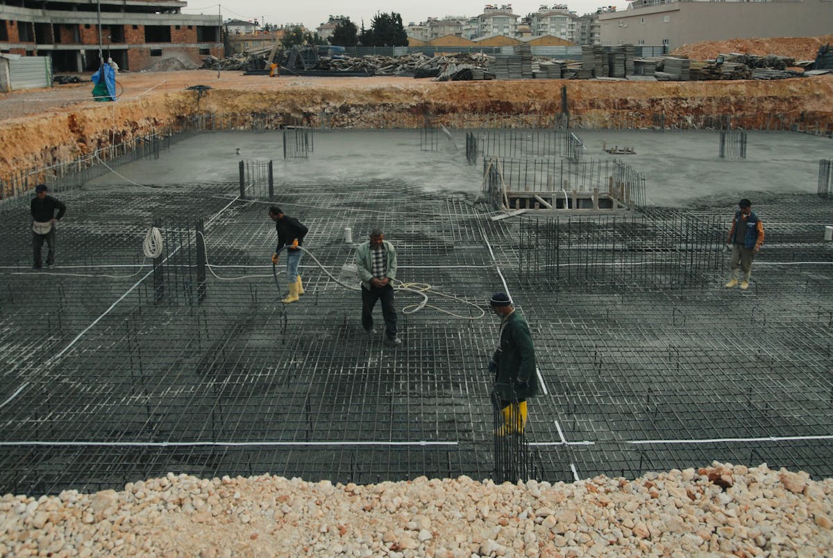 Commercial concrete foundation and rebar work